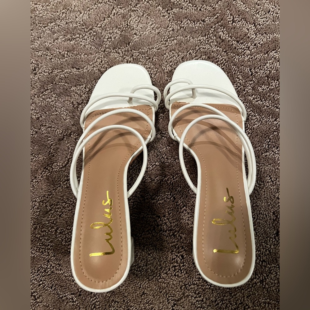 Lulu White heels